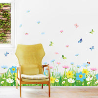 HKM-390803 Waterproof PVC Flower and Plant Wall Stickers - Skirting Line Decor 50x70 cm