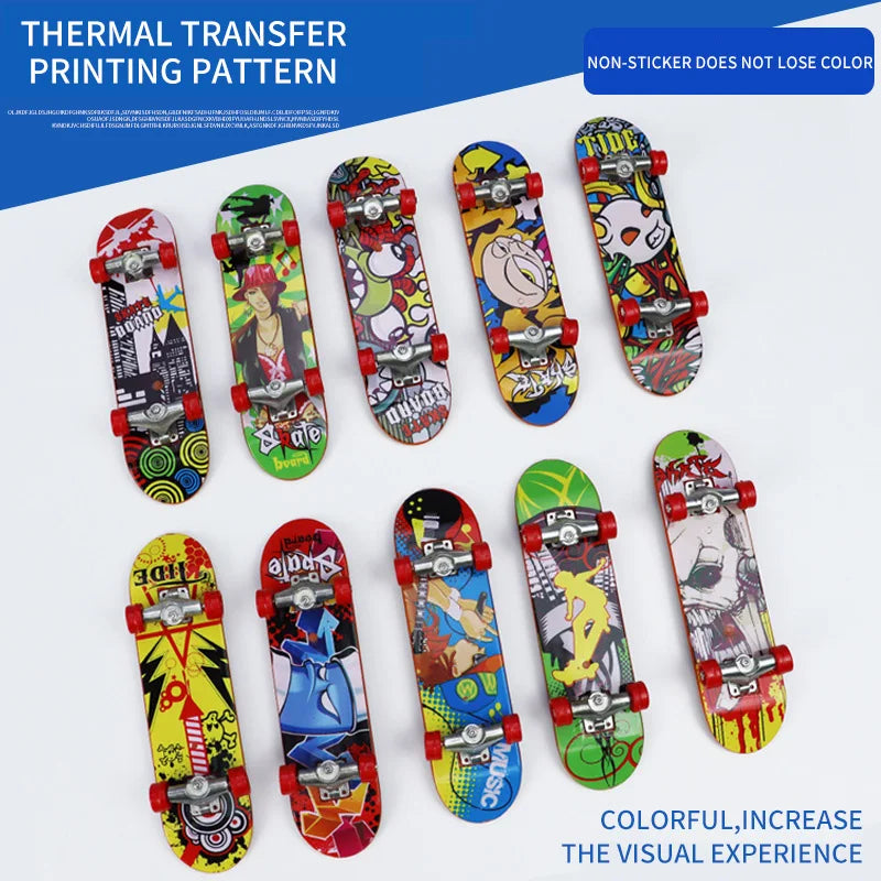 HKM-390867 Mini Finger Skateboard Set - Creative Desktop Toys for Stress Relief and Fun