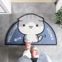 HKM-390867 Silk Circle PVC Entrance Door Mat for Porch and Home Décor