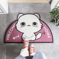 HKM-390867 Silk Circle PVC Entrance Door Mat for Porch and Home Décor