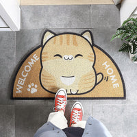 HKM-390867 Silk Circle PVC Entrance Door Mat for Porch and Home Décor