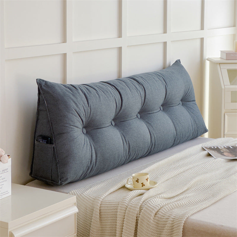 HKM-390867 Solid Color Cotton and Linen Cushion - Modern Soft Upholstery in Various Sizes