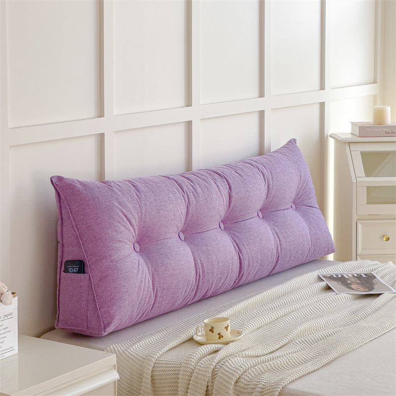 HKM-390867 Solid Color Cotton and Linen Cushion - Modern Soft Upholstery in Various Sizes