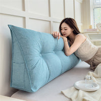 HKM-390867 Solid Color Cotton and Linen Cushion - Modern Soft Upholstery in Various Sizes