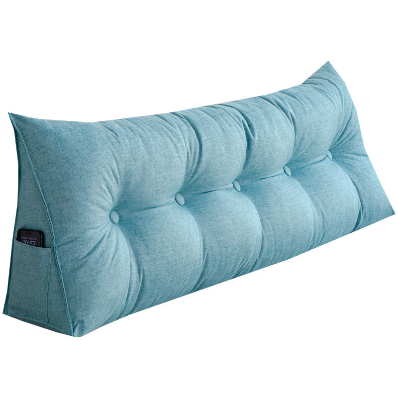 HKM-390867 Solid Color Cotton and Linen Cushion - Modern Soft Upholstery in Various Sizes