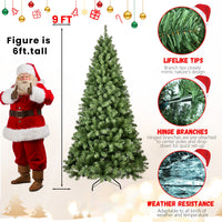 HKM-390995 Prelit PVC Christmas Tree in Sizes 5ft to 9ft with Durable Memory Wire