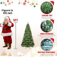 HKM-390995 Prelit PVC Christmas Tree in Sizes 5ft to 9ft with Durable Memory Wire