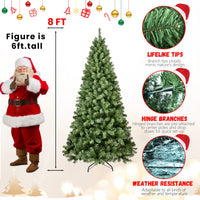 HKM-390995 Prelit PVC Christmas Tree in Sizes 5ft to 9ft with Durable Memory Wire