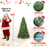 HKM-390995 Prelit PVC Christmas Tree in Sizes 5ft to 9ft with Durable Memory Wire