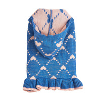 HKM-391123 Cute Winter Knit Hoodie for Small Dogs with Heart Design