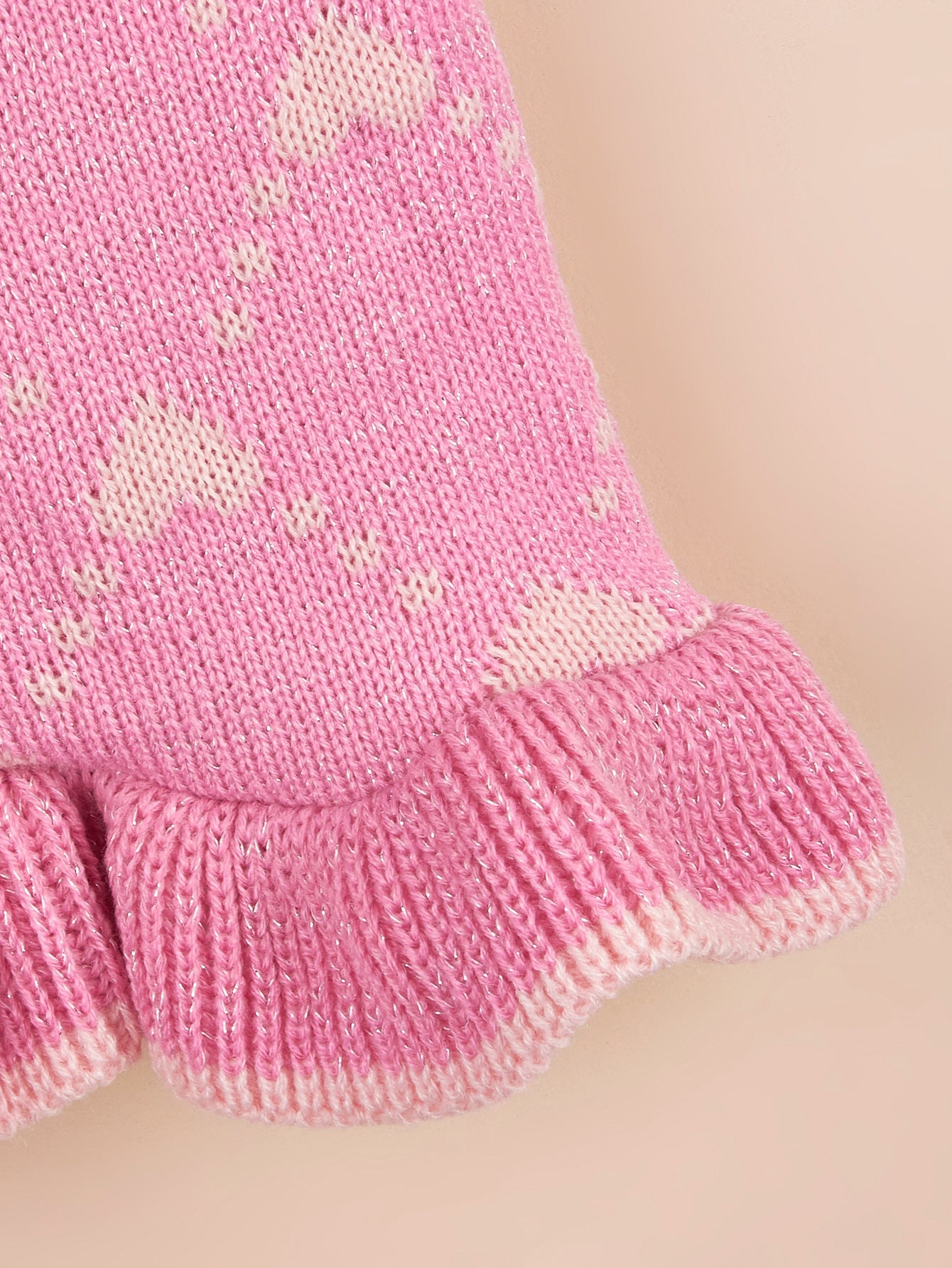 HKM-391123 Cute Winter Knit Hoodie for Small Dogs with Heart Design