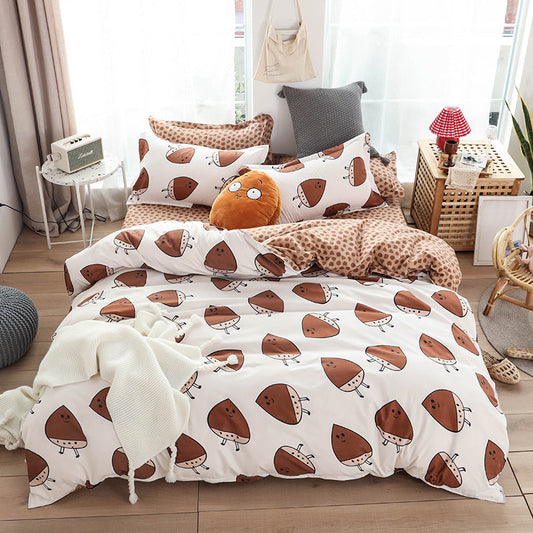 HKM-391187 Aloe Cotton Four-Piece Sheet Set in Various Sizes for Comfortable Bedding