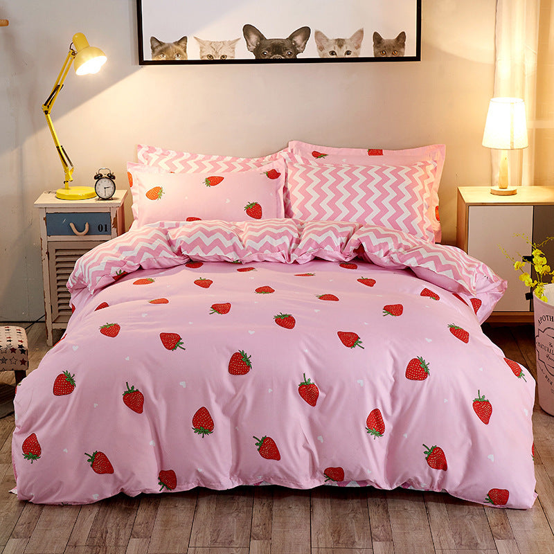 HKM-391187 Aloe Cotton Four-Piece Sheet Set in Various Sizes for Comfortable Bedding