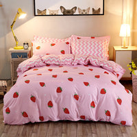 HKM-391187 Aloe Cotton Four-Piece Sheet Set in Various Sizes for Comfortable Bedding