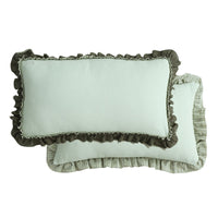 HKM-391251 Pastoral British Style Striped Sofa Cushion - Cotton and Linen, Solid Color Options Available