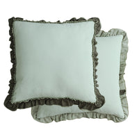 HKM-391251 Pastoral British Style Striped Sofa Cushion - Cotton and Linen, Solid Color Options Available