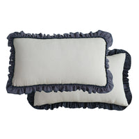 HKM-391251 Pastoral British Style Striped Sofa Cushion - Cotton and Linen, Solid Color Options Available