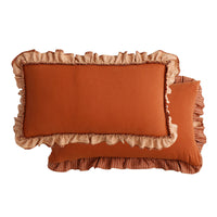 HKM-391251 Pastoral British Style Striped Sofa Cushion - Cotton and Linen, Solid Color Options Available