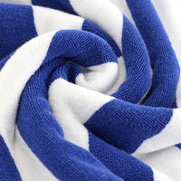 HKM-391443 Cotton Yarn-Dyed Jacquard Beach Bath Towel - Blue and White Stripe, 75 x 152 cm