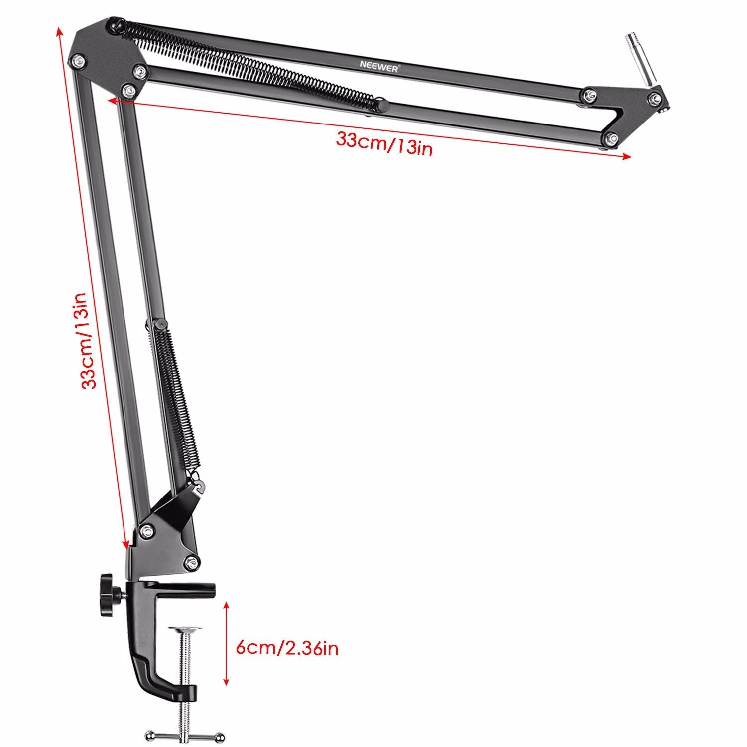 HKM-391571 USB Condenser Microphone Kit with Adjustable Scissor Arm Stand, Shock Mount, and Anti-Wind Foam Cap for Recording and Broadcasting