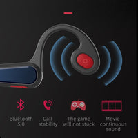 HKM-391763 Bone Conduction Bluetooth Wireless Headset with Call and Music Support, 10m Range, Stereo, Multi-Point Connection