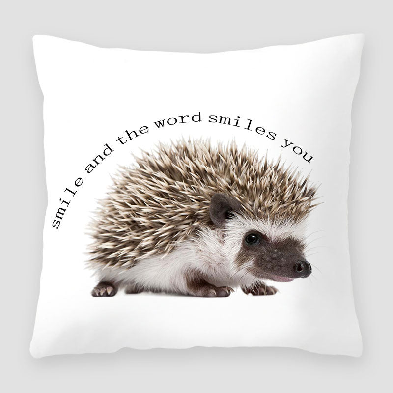 HKM-391827 Cartoon Peach Skin Velvet Cross Border Printing Pillow for Sofa and Living Room