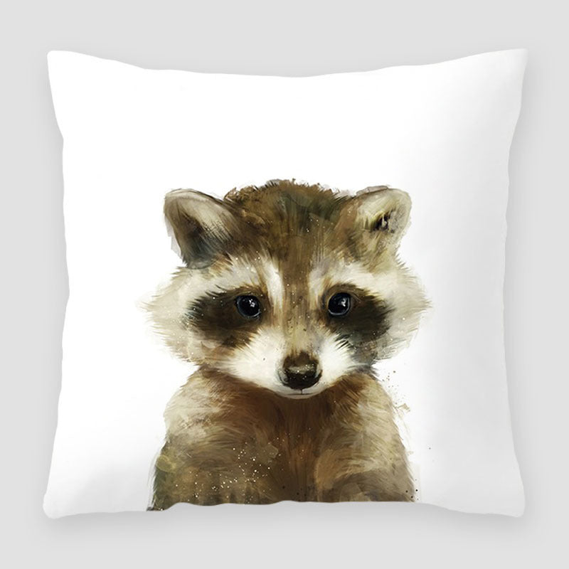 HKM-391827 Cartoon Peach Skin Velvet Cross Border Printing Pillow for Sofa and Living Room