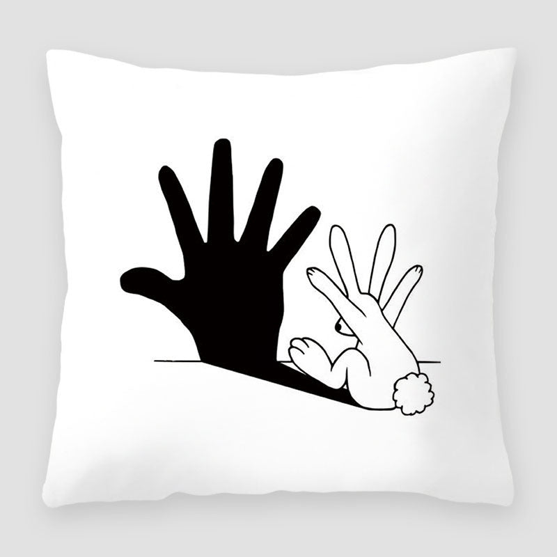 HKM-391827 Cartoon Peach Skin Velvet Cross Border Printing Pillow for Sofa and Living Room