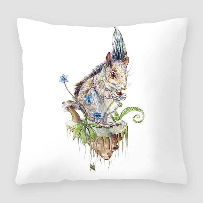 HKM-391827 Cartoon Peach Skin Velvet Cross Border Printing Pillow for Sofa and Living Room