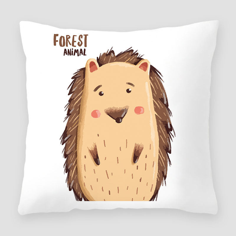 HKM-391827 Cartoon Peach Skin Velvet Cross Border Printing Pillow for Sofa and Living Room