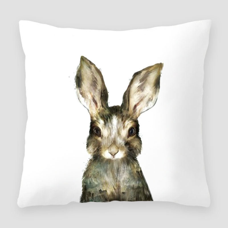 HKM-391827 Cartoon Peach Skin Velvet Cross Border Printing Pillow for Sofa and Living Room