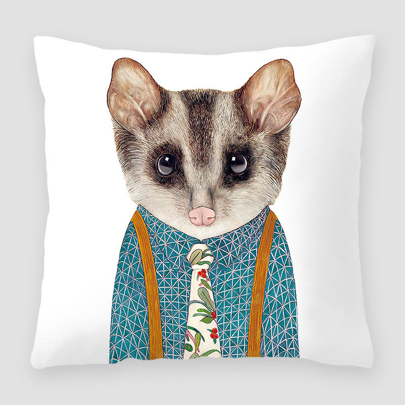 HKM-391827 Cartoon Peach Skin Velvet Cross Border Printing Pillow for Sofa and Living Room