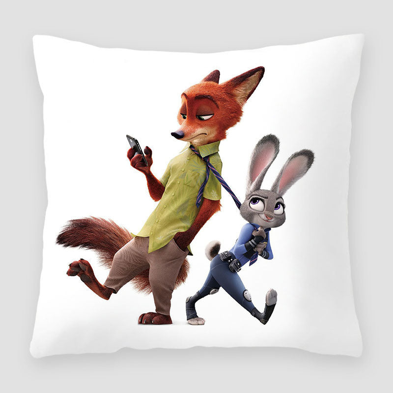 HKM-391827 Cartoon Peach Skin Velvet Cross Border Printing Pillow for Sofa and Living Room