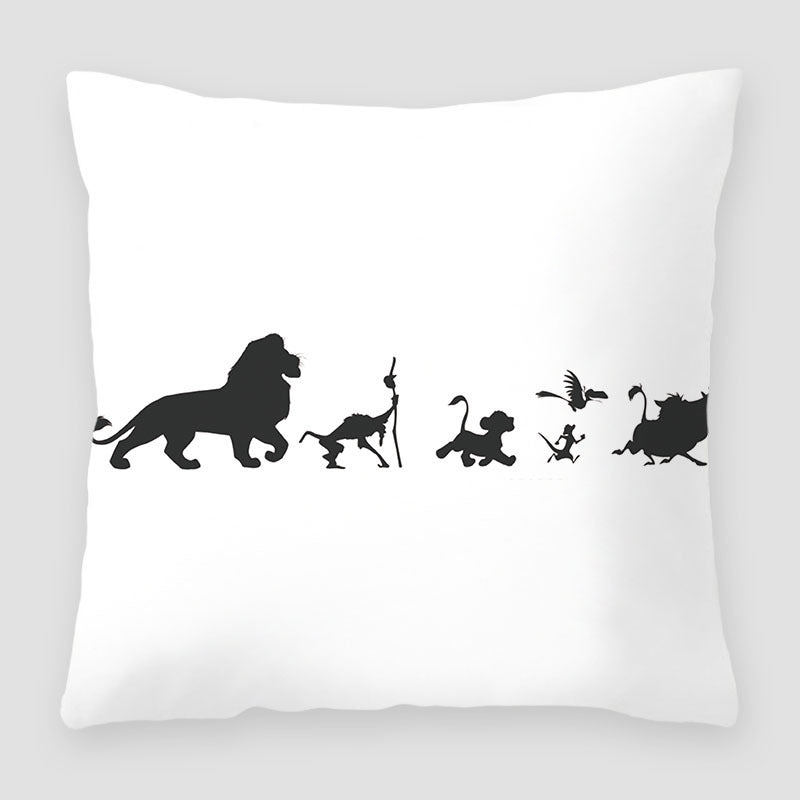 HKM-391827 Cartoon Peach Skin Velvet Cross Border Printing Pillow for Sofa and Living Room