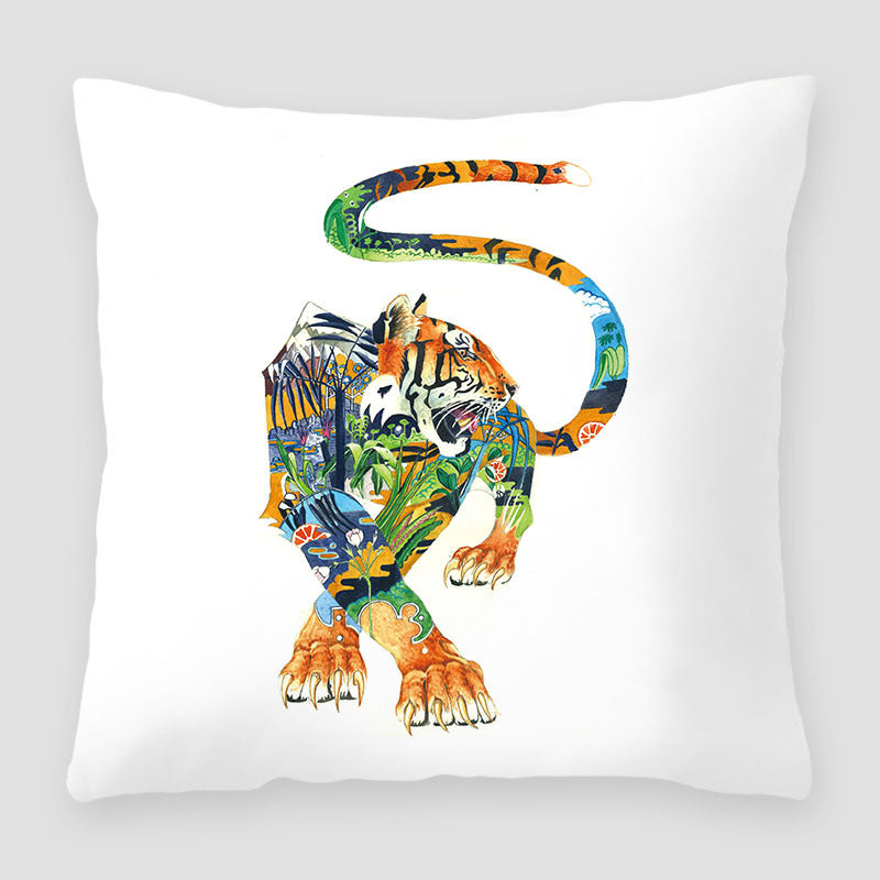 HKM-391827 Cartoon Peach Skin Velvet Cross Border Printing Pillow for Sofa and Living Room