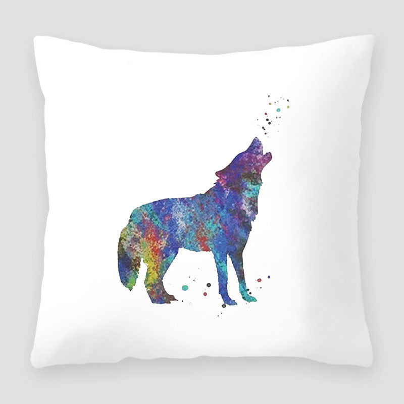 HKM-391827 Cartoon Peach Skin Velvet Cross Border Printing Pillow for Sofa and Living Room