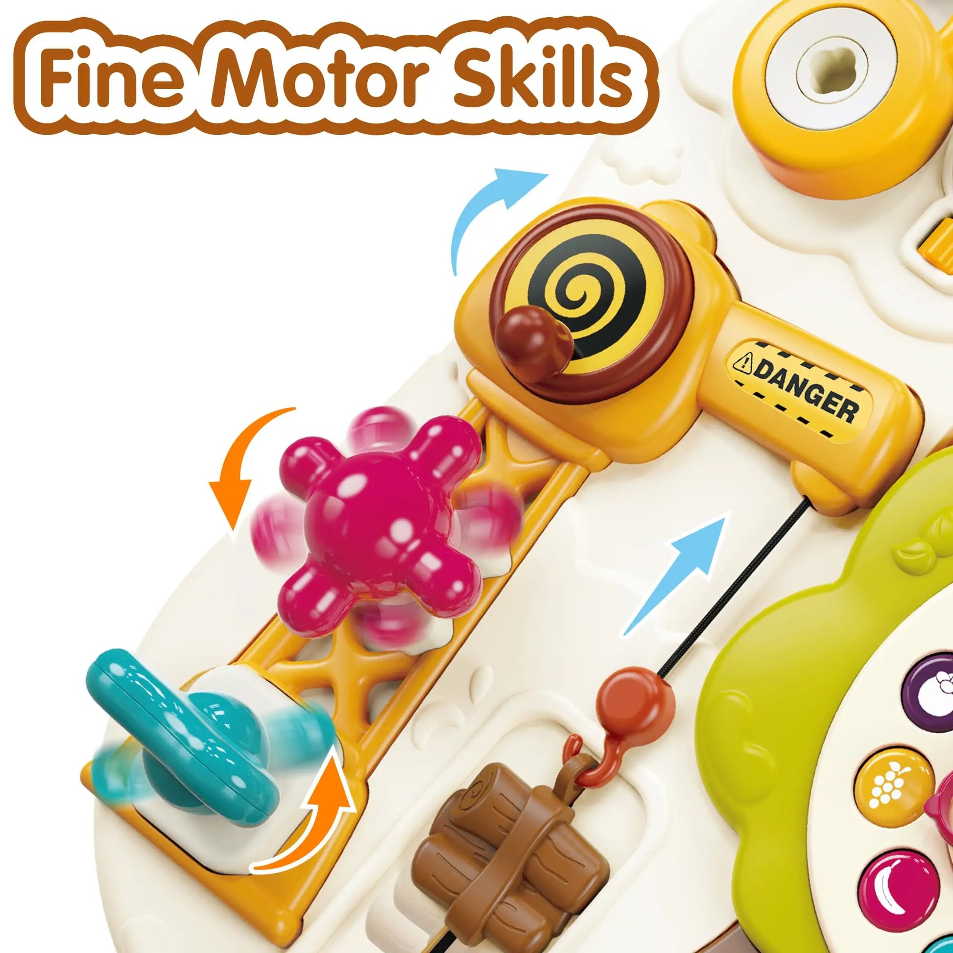 Montessori Toddler Busy Board - Sensory Articulating Toy for Early Learning and Development