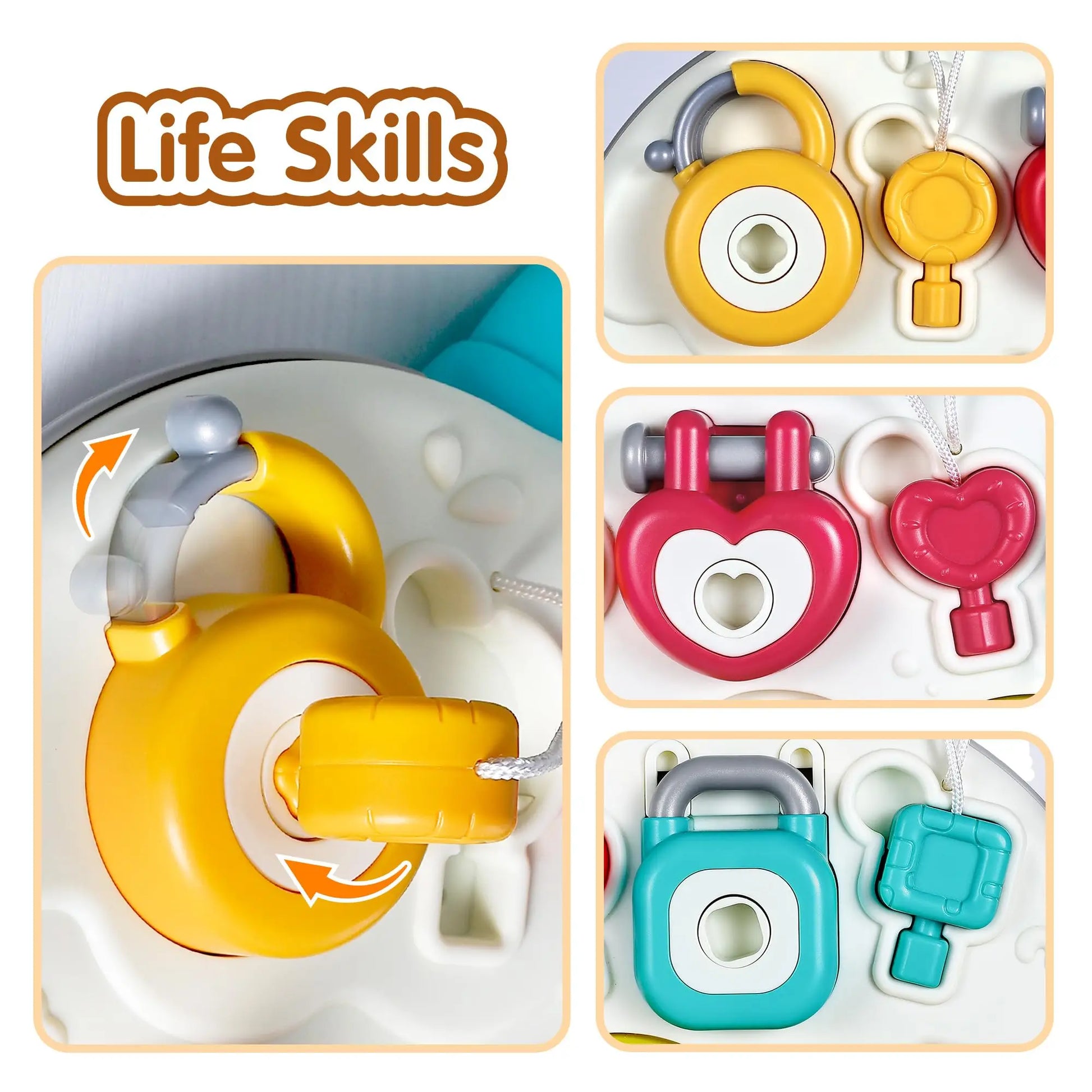 Montessori Toddler Busy Board - Sensory Articulating Toy for Early Learning and Development