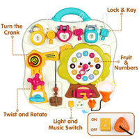 HKM-391827 Montessori Toddler Busy Board - Sensory Articulating Toy for Early Learning and Development