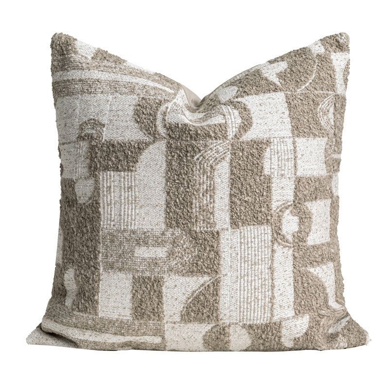HKM-392019 Black and White Striped Jacquard Bedding Set for 1.5-1.8m Beds - Includes Blanket, Pillowcases, and Cushion Cover