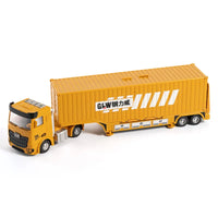 HKM-392019 Children's Engineering Container Truck Toy Set with Large Storage Parking Lot for Creative Play, Ages 2 and Up