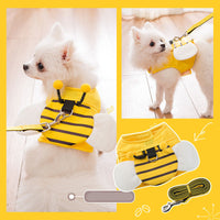 HKM-392211 Cute Bee Vest with Hand-Holding Rope - Mesh Design, Available in S, M, L, XL