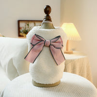 HKM-392275 Stylish Bowknot Vest for Pets - Available in Blue, White, Pink - Sizes XS to XL