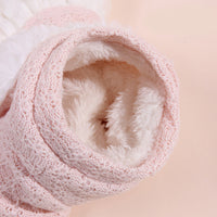 HKM-392467 Thick Wool Knitted Pet Skirt in Pink Fleece for Dogs