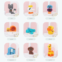 HKM-392595 Creative Animal Park Building Brick Sets - 20 Modular Construction Blocks for Kids 3+