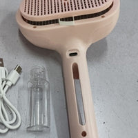 HKM-392723 Self-Cleaning Pet Grooming Brush with Integrated Mist Spray for Dogs and Cats