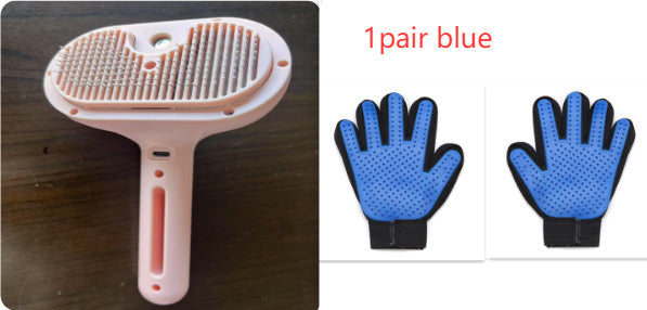 HKM-392723 Self-Cleaning Pet Grooming Brush with Integrated Mist Spray for Dogs and Cats