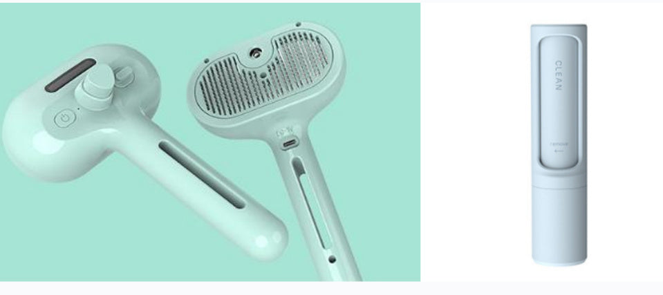 HKM-392723 Self-Cleaning Pet Grooming Brush with Integrated Mist Spray for Dogs and Cats