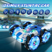 HKM-392979 4WD 2.4 GHz Double-Sided Rotating Remote Control Drift Stunt Car with LED Lights