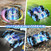 HKM-392979 4WD 2.4 GHz Double-Sided Rotating Remote Control Drift Stunt Car with LED Lights